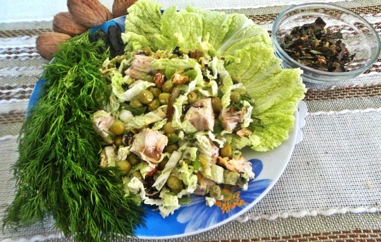 фото-рецепт салату з грудкою
