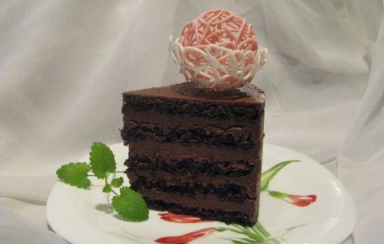 шоколадний бісквітний торт