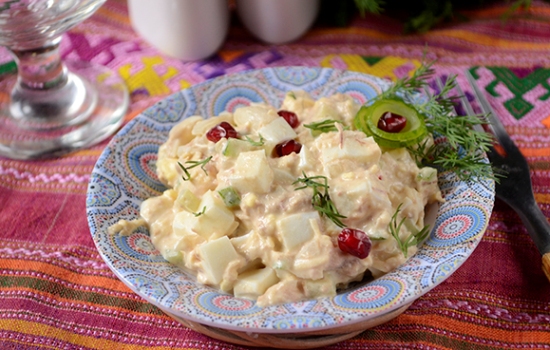 салат з тунцем: корисна високобілкова закуска. покроковий рецепт авторський фото-рецепт гострого салату з тунцем , яйцями, сиром