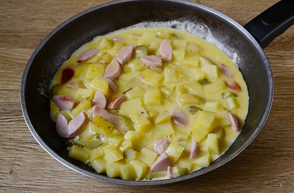 Відварна картопля з яйцем на сковороді – поживна страва з «того, що було». Простий і легкий покроковий рецепт з фото: яєчня з картоплею